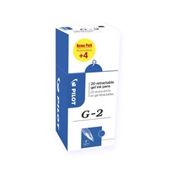 PILOT DŁUGOPIS ŻELOWY G2 NIEBIESKI BOX 20 SZT