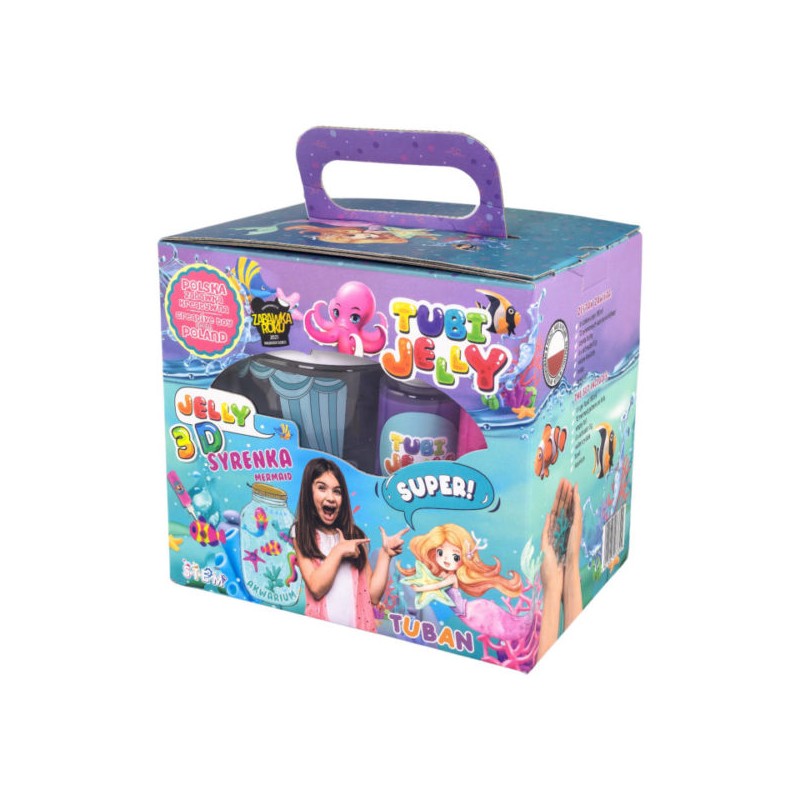 ZESTAW TUBI JELLY 6 KOLORÓW + MAŁE AKWARIUM – SYRENKA