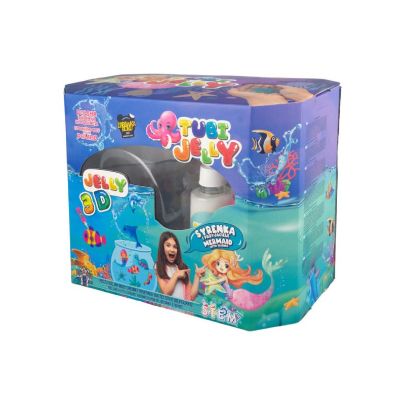 ZESTAW TUBI JELLY 8 KOLORÓW + DUŻE AKWARIUM – SYRENKA