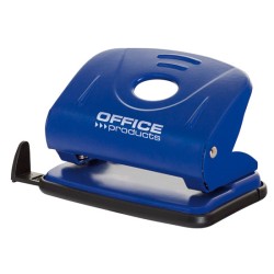 Dziurkacz OFFICE PRODUCTS, dziurkuje do 25 kartek, metal, niebieski