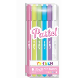 Długopisy żelowe 6kol. PASTEL