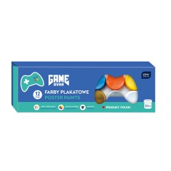 Farby plakatowe 12kol. GAME OVER