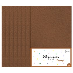 Filc dekoracyjny 8szt. Brązowy