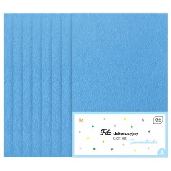 Filc dekoracyjny 8szt. Jasnoniebies.