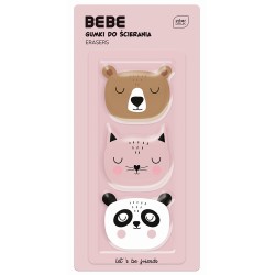 Gumka do ścier.3szt BEBE Friends GIRLS