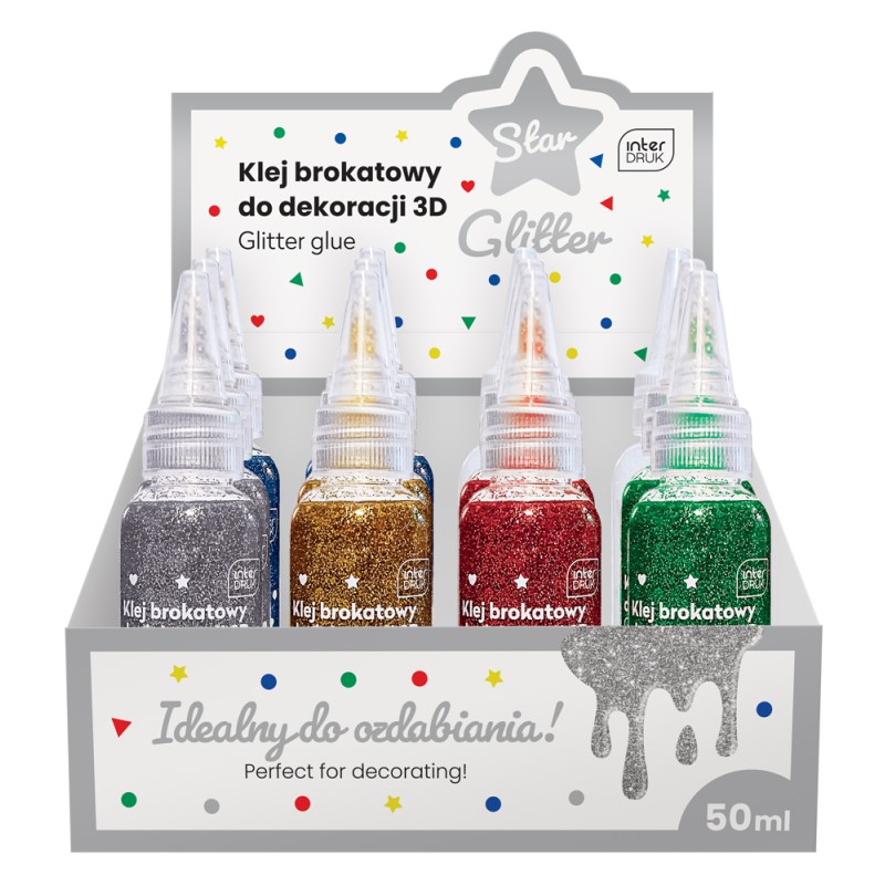 Klej brokatowy do dekor 3D 50ml STAR 12s