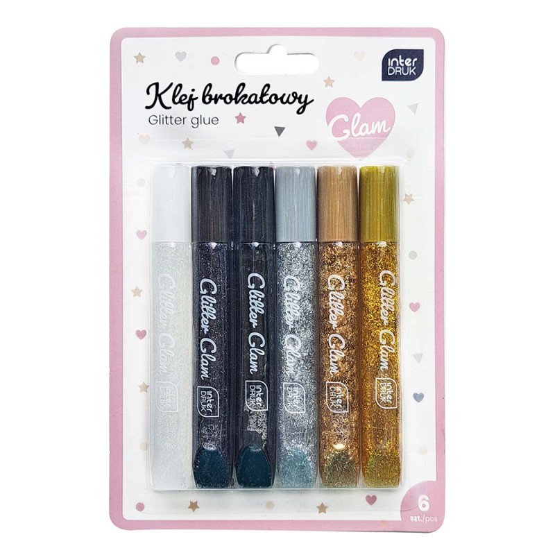 Klej brokatowy do dekor.6x10,5ml GLAM