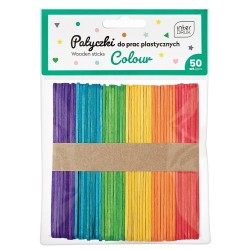 Kolorowe patycz do pr plast 113x10 50szt