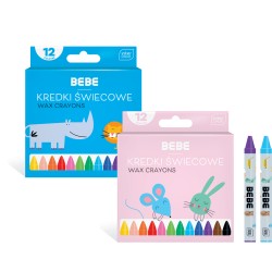 Kredki świecowe 12kol BEBE Kids