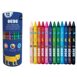 Kredki świecowe 12kol. BEBE Kids