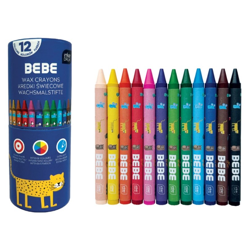 Kredki świecowe 12kol. BEBE Kids