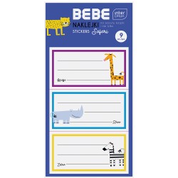 Naklejki na zeszyty 9szt. BEBE KIDS