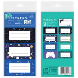 Naklejki na zeszyty 9szt. Game Over