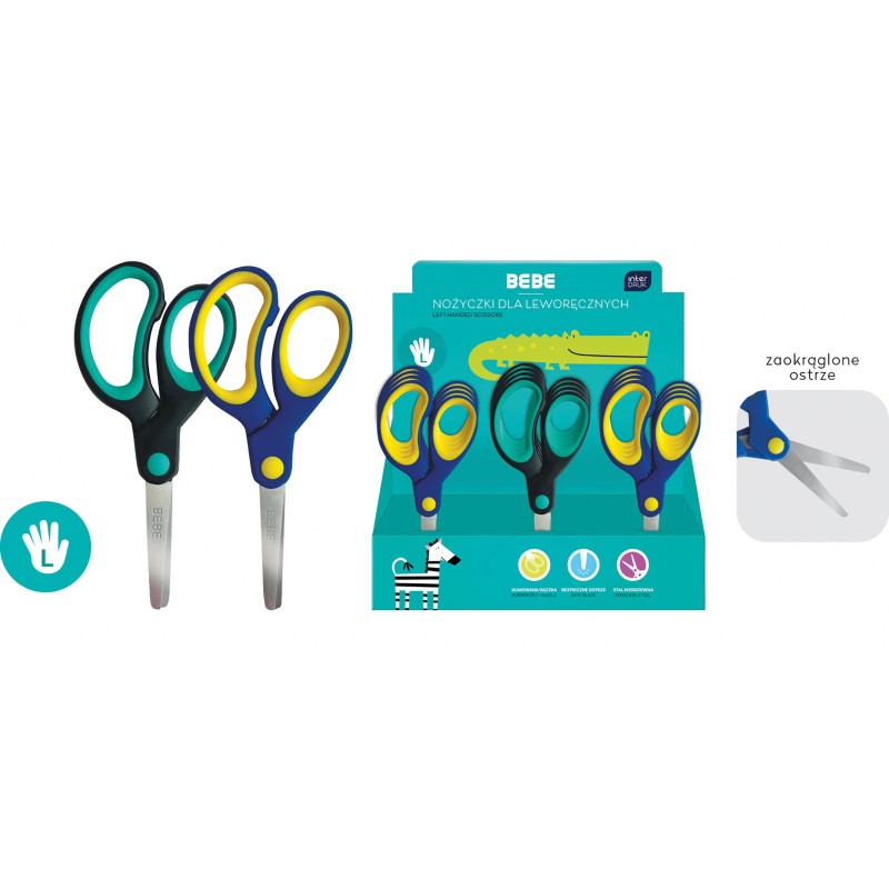 Nożyczki szkol.dla lewo.13cm BEBE Kids