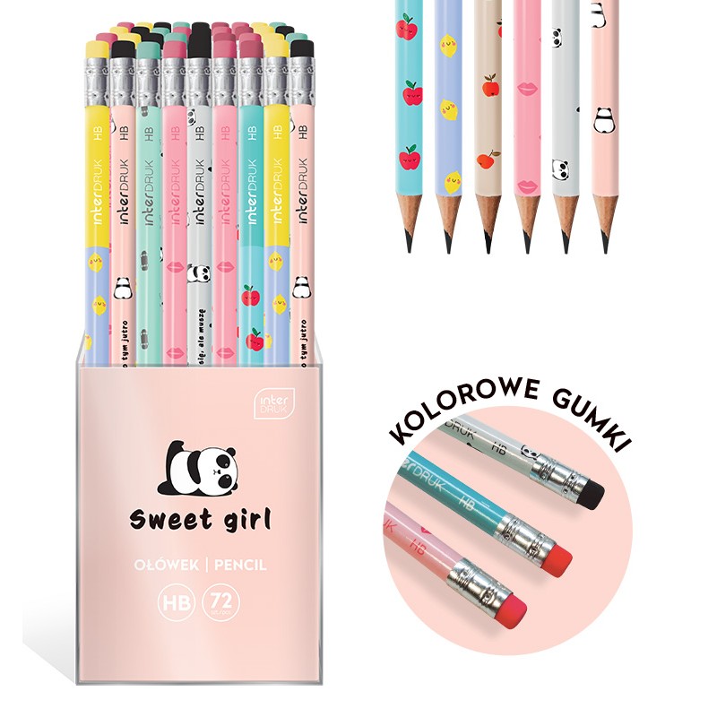 Ołówek z gumką SWEET GIRL 