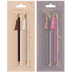 Ołówek z zawie.2szt.DECO SATIN GOLD