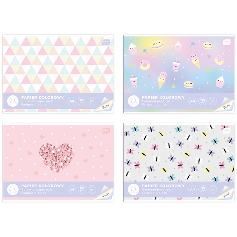 Papier kolorowy A4 10 115g Pastel