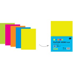 Papier Xero A4 100 5 kolorów Fluo