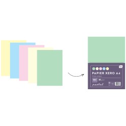 Papier xero A4 100 5 kolorów Pastel