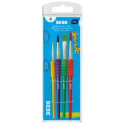 Pędzelki z uchwytem 4szt. BEBE Kids