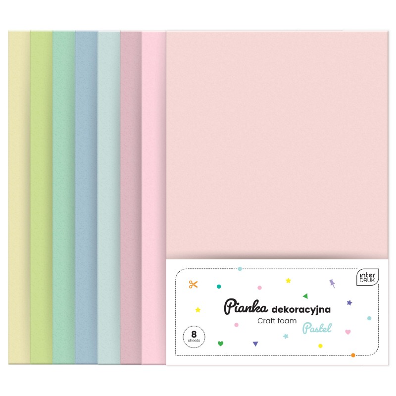 Pianka dekoracyjna 8szt PASTEL