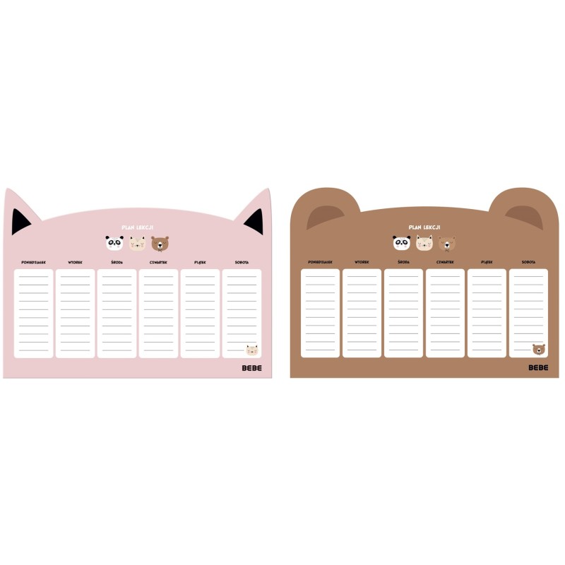 Plan lekcji A4 BB Friends GIRLS