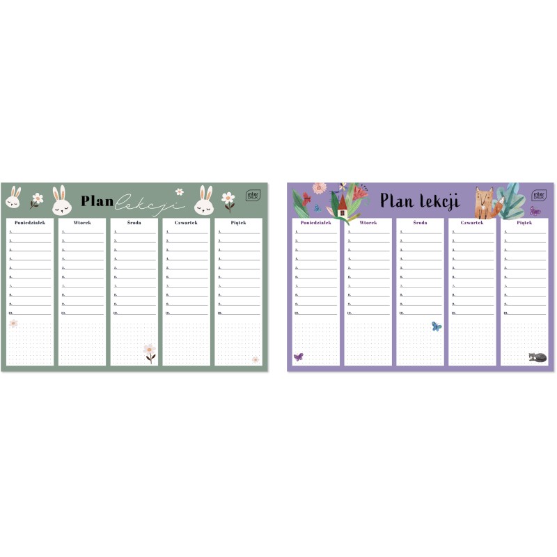 Plan lekcji A4 Girls