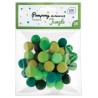 Pompony do dekoracji 35szt. JUNGLE
