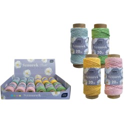 Sznurek na szpulce 20m Pastel 
