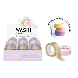 Taśma dekor. 5m GLITTER PASTEL 