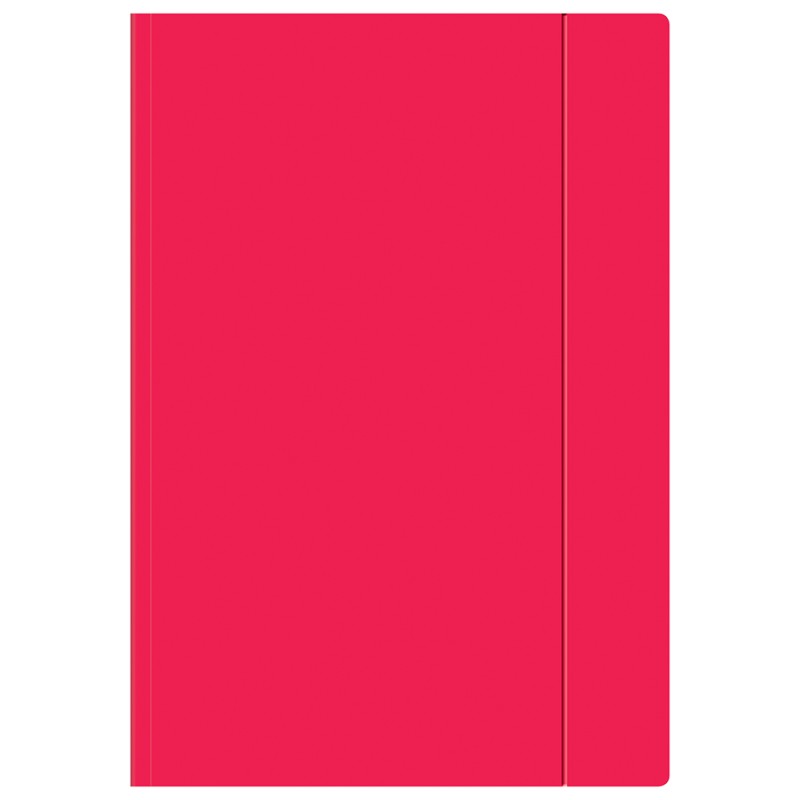 Teczka z gumką A4+ Fluo malinowa