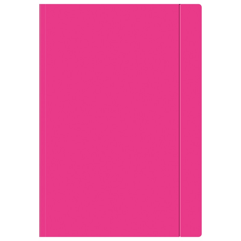 Teczka z gumką A4+ Fluo różowa