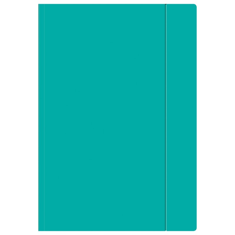 Teczka z gumką A4+ Fluo turkusowa