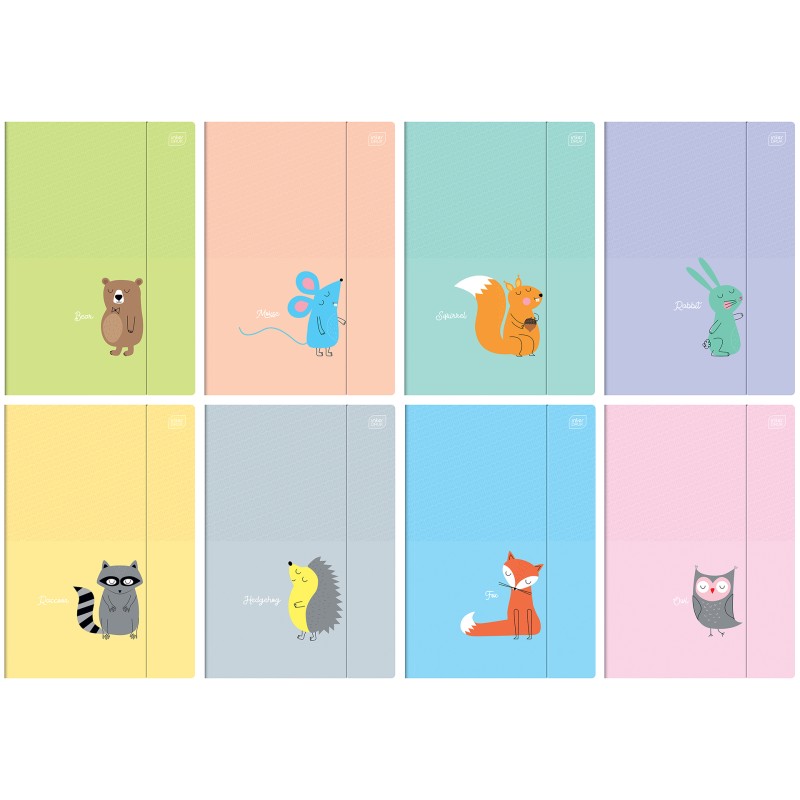 Teczka z gumką A4+ hybr.BEBE Kids Pastel