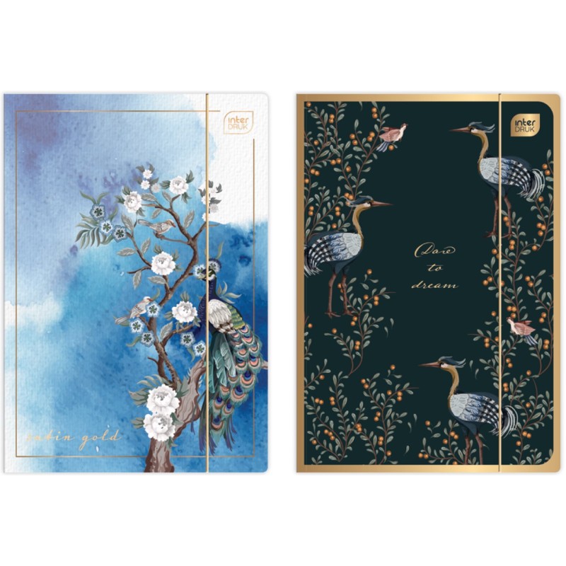 Teczka z gumką A4+ Satin Gold Blossom