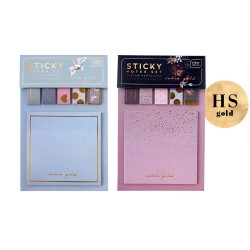 Zestaw karteczek samoprz.SATIN GOLD