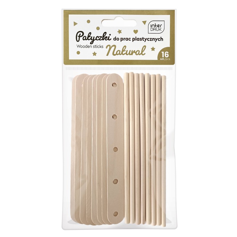 Zestaw patyczków do prac plast.16szt.