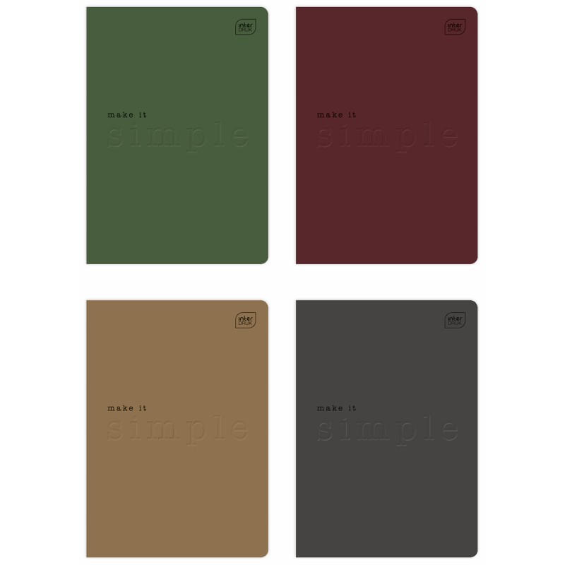 Zeszyt A5 60 M 70g Karton Tłocz.Simple