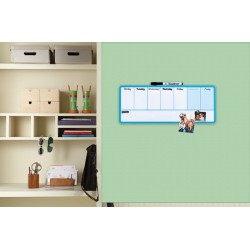 Planer tygodniowy NOBO, suchoś. -magn., 14x36cm, niebieski