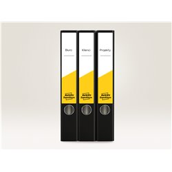 Etykiety na segregatory 34 x 192 mm, trwałe etykiety papierowe, białe etykiety do segregatora 30 ark. / op., Avery L6060-25