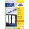 Etykiety na segregatory 34 x 192 mm, trwałe etykiety papierowe, białe etykiety do segregatora 30 ark. / op., Avery L6060-25