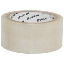Taśma pakowa DONAU Hot-Melt , 48mm, 66m, 50mikr., transparentna