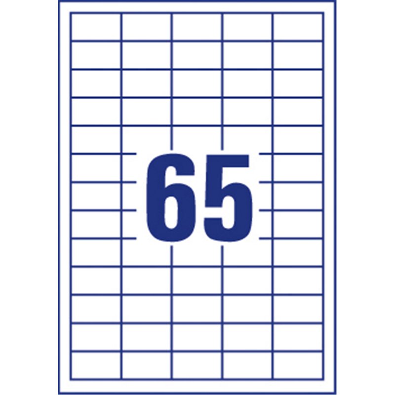 Etykiety uniwersalne Economy Europe100 by Avery Zweckform, A4, 100 ark./op., 38 x 21,2 mm, białe