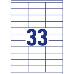 Etykiety uniwersalne Economy Europe100 by Avery Zweckform, A4, 100 ark./op., 70 x 25,4 mm, białe