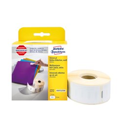 Etykiety na rolce, usuwalne etykiety papierowe 19 x 51 mm, etykiety do termodruku, białe etykiety samoprzylepne, 500 etyk. / 1 