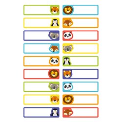 Naklejki na ubrania 46 x 13 mm, 2 ark/36 naklejek., kolorowe zwierzęta, AVERY