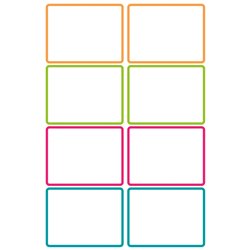 Naklejki do oznaczania 48 x 34 mm, 16 naklejek, kolorowe ramki, AVERY