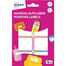 Naklejki do oznaczania 48 x 34 mm, 16 naklejek, kolorowe ramki, AVERY