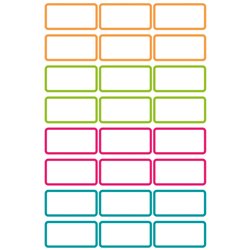 Naklejki do oznaczania 15 x 32 mm, 48 naklejek, kolorowe ramki, AVERY