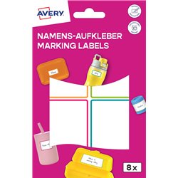 Naklejki do oznaczania 48 x 70 mm, 8 naklejek, kolorowe ramki, AVERY